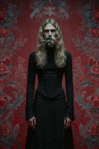 Crimson Gothic Opulence moodboard — generate AI images in this style