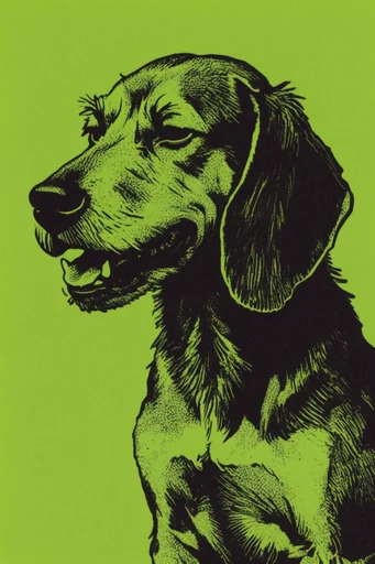 Acid Relief Printmaking style reference image — ink chatter