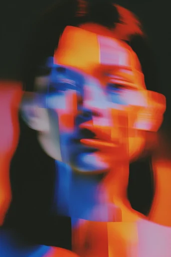 Kinetic Prismatic Nocturne style reference image — nocturnal deep blue palette