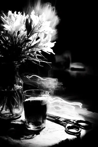High-Contrast Noir Chiaroscuro style reference image — chiaroscuro lighting