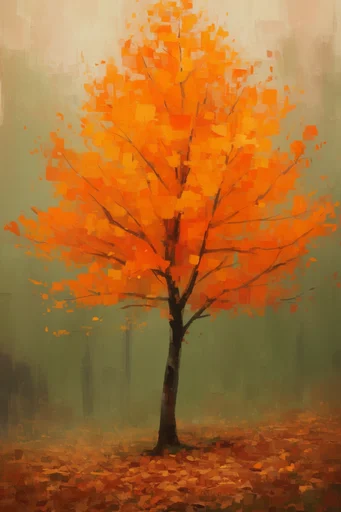 Nostalgic Golden Autumn style reference image — backlit canopy