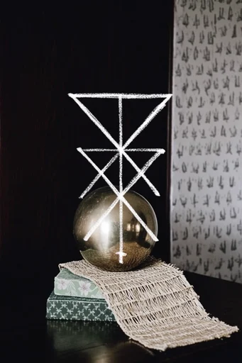 Esoteric Neon Radiance style reference image — textured chalk grain