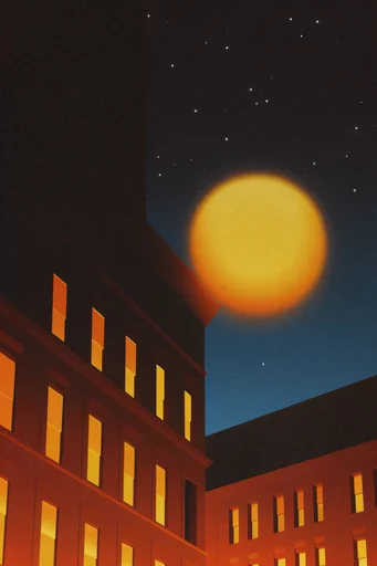 Retro Cosmic Dreamscapes style reference image — vintage analog film texture