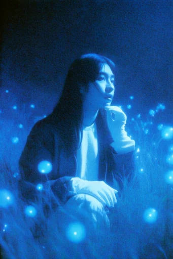Luminous Cyan Nocturne moodboard — generate AI images in this style