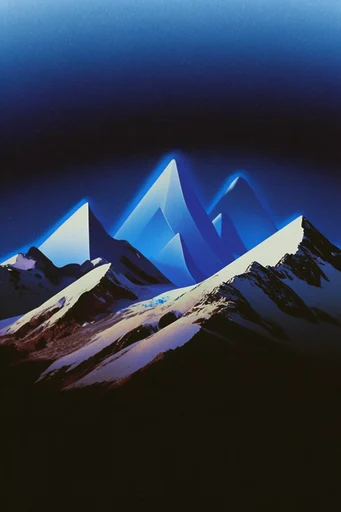 Chrome Synthwave Surrealism style reference image — liquid chrome surrealism