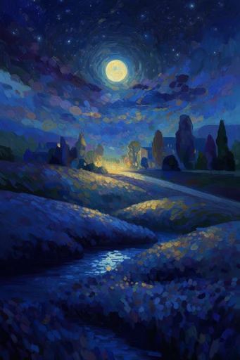 Luminous Celestial Impasto style reference image — swirling celestial vortex