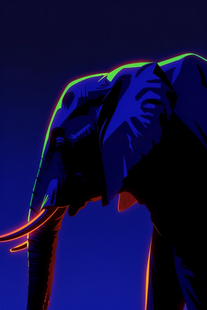Neon Nocturnal Vectorism style AI image example 3