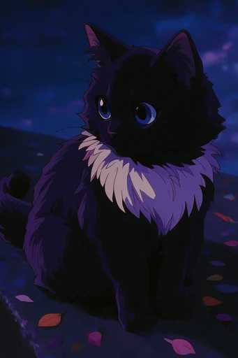 Nocturnal Pastel Anime style reference image — melancholic mood