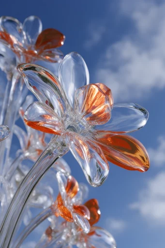 Prismatic Ethereal Glass style reference image — surreal 3D render