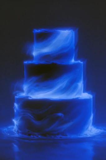 Ethereal Spectral Cyanotype style reference image — spectral silhouette