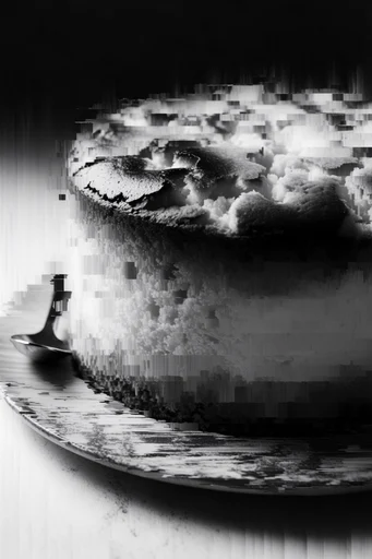 Monochromatic Digital Erosion style reference image — abstract landscape
