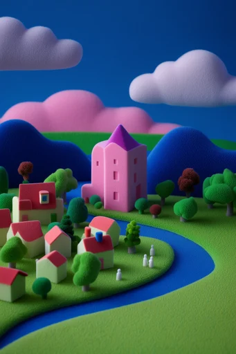 Surreal Neo-Pop Pastoral style reference image — stylized vector rendering