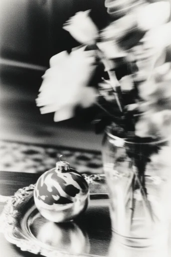 Kinetic Monochrome Noir style reference image — heavy film grain