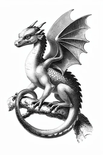 Monochrome Engraving Revival style reference image — 19th-century book plate