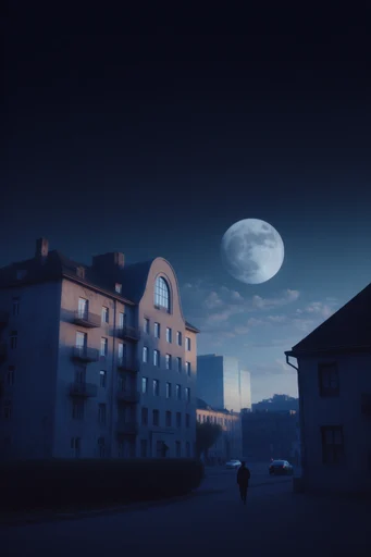 Ethereal Nocturnal Minimalism style reference image — celestial geometry