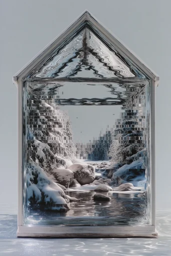 Refractive Digital Surrealism style AI image example 4
