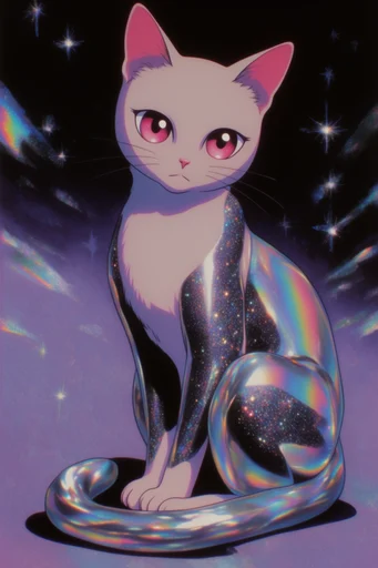 Iridescent Retro Futurist style reference image — nostalgic 80s anime style
