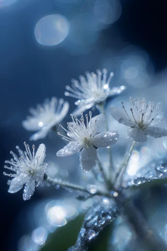 Ethereal Nocturnal Cyan style reference image — high-contrast rim lighting