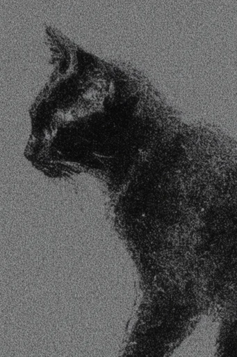 Gritty Monochromatic Noir style reference image — gritty halftone