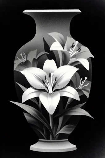 Monochrome Avant-Garde Noir style reference image — mid-century graphic design
