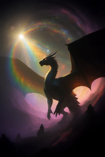 Spectral Cosmic Dreamscape style reference image — vintage film grain
