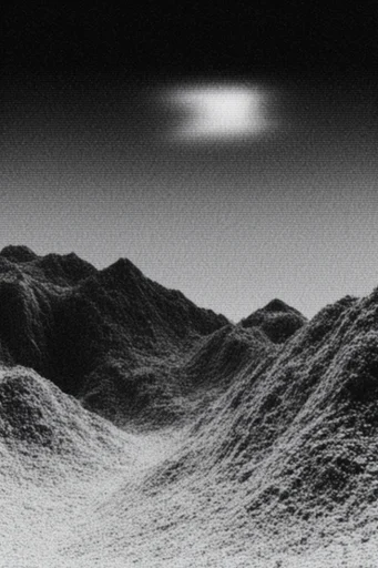 Monochrome Lo-Fi Brutalism style reference image — high-contrast monochrome