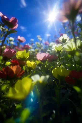 Vibrant Solar Perspective style reference image — wide-angle fisheye distortion