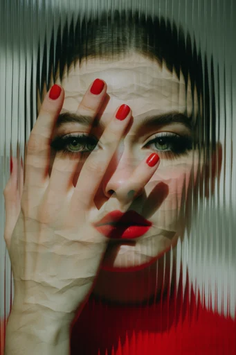 Surreal Avant-Garde Portraiture style reference image — tactile texture overlay