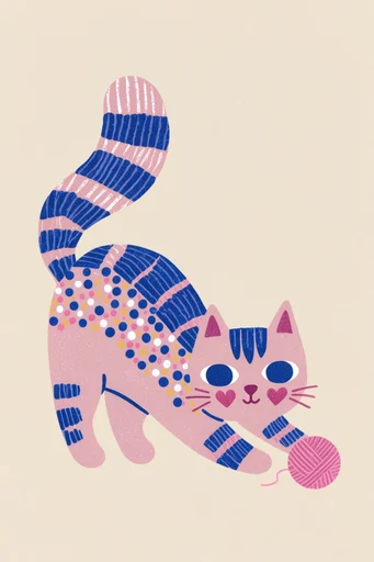 Grainy Minimalist Folk style reference image — flat graphic shapes