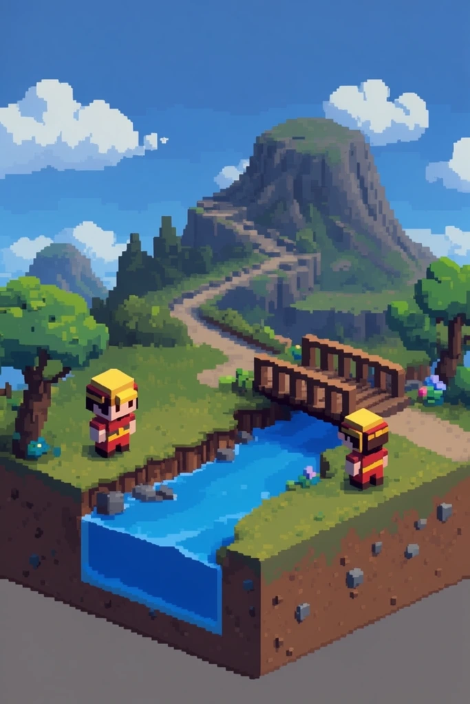 Retro Digital Diorama style AI image example 2