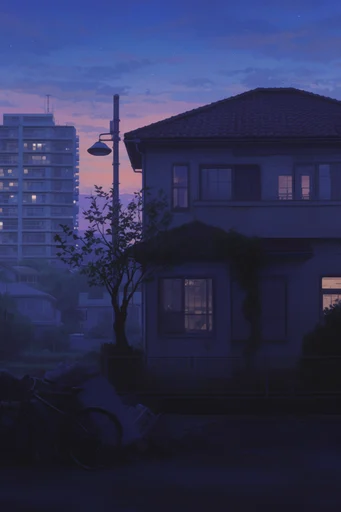 Cinematic Nocturnal Melancholy style AI image example 4