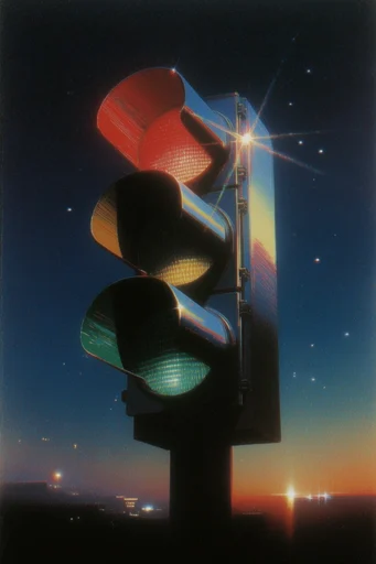 Analog Cosmic Surrealism style reference image — analog film grain