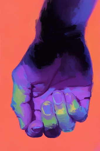 Chromatic Expressionist Portraits style reference image — saturated color blocking