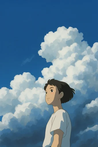 Nostalgic Anime Cloudscapes moodboard — generate AI images in this style