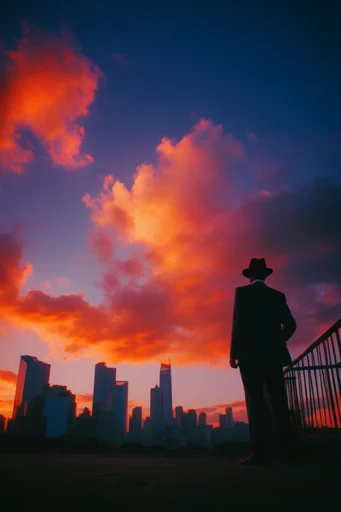 Cinematic Twilight Surrealism style reference image — cinematic silhouette
