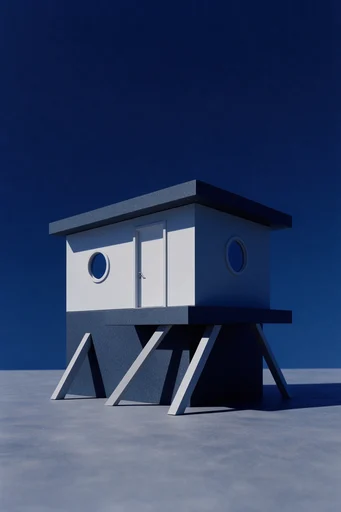 Cobalt Surreal Minimalism style AI image example 4