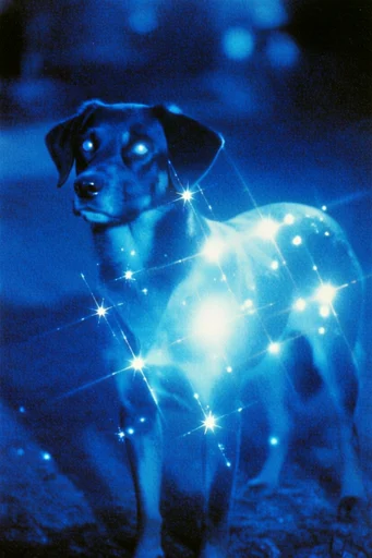 Electric Nocturnal Surrealism style reference image — retro sci-fi aesthetic
