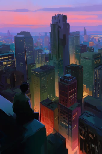 Celestial Solitude Landscapes style reference image — painterly digital art