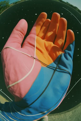 Saturated Fisheye Nostalgia style reference image — ultra-wide angle distortion