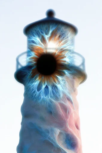 Luminous Neural Surrealism style reference image — macro organic surrealism