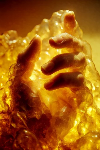Luminous Amber Transcendence style reference image — ethereal divine glow