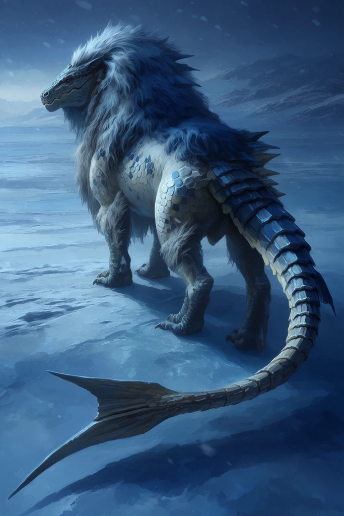 Arctic Grimdark Mythos style AI image example 3