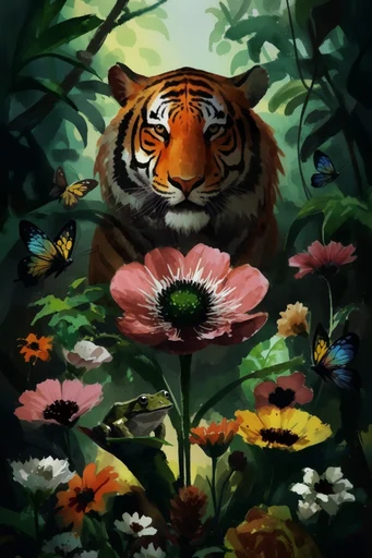 Chiaroscuro Jungle Noir style reference image — high-contrast silhouette