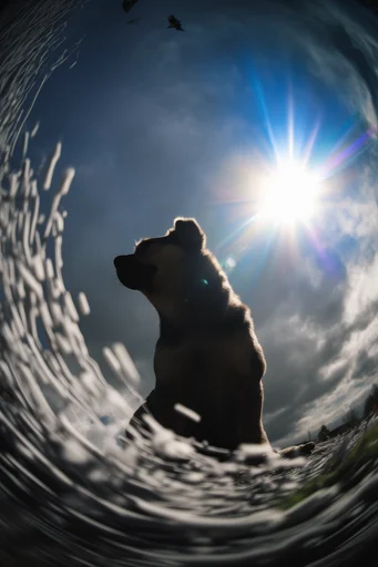 Vibrant Solar Perspective style reference image — dramatic lens flare