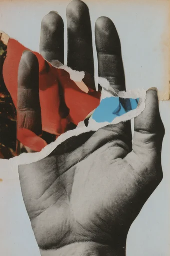 Analog Surrealist Collage style reference image — surreal juxtaposition