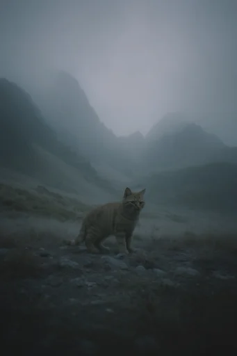 Atmospheric Nordic Gothic style reference image — somber isolated composition