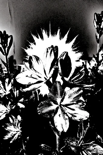 Gritty Monochromatic Zine style reference image — 1-bit graphic style