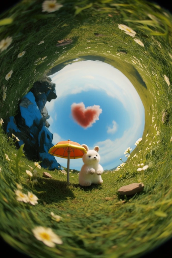 Surreal Spherical Landscapes style AI image example 3