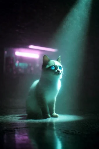 Cinematic Cyan Abyssal style reference image — liminal space
