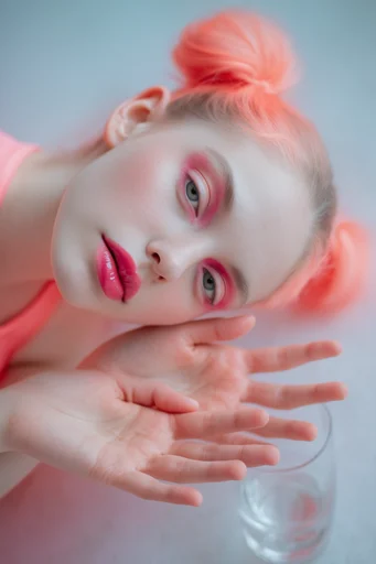 Vibrant Surreal Maximalism style reference image — tactile fur and porcelain textures